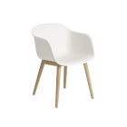 Fiber Chair Woodbase with Armrest 