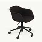 Muuto Fiber Armchair Swivel Gastors & Gaslift, Full upholstery