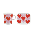 Marimekko Oiva Set of Cup and Plate-Hearts