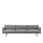 Muuto Outline Sofa 3 1/2 Sitzer Black Base