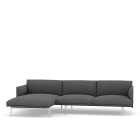 Muuto Outline Sofa Chaise Longue Aluminium - Left