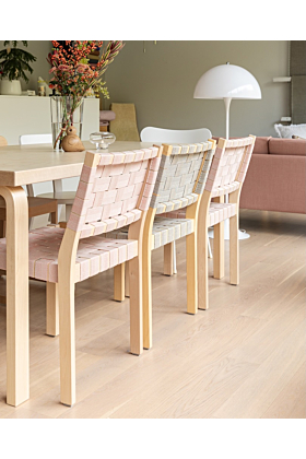 Artek 611 Chair Birch/Linen Red