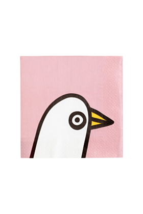 Iittala Toikka Paper Napkin 33x33cm Birdie pink