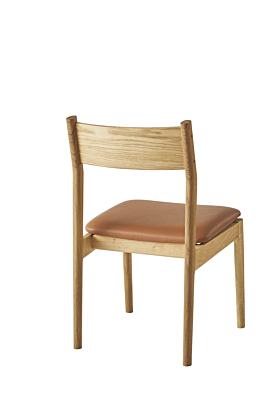 Duus and Møller Rosa Stuhl ohne Armlehne mit Sitzpolster