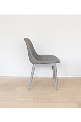 Muuto Fiber Side Chair Holzgestell gepolstert Grey/Grey - Ausstellungsstück