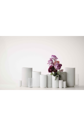 Lyngby Vase 15 cm-Weiss glossy